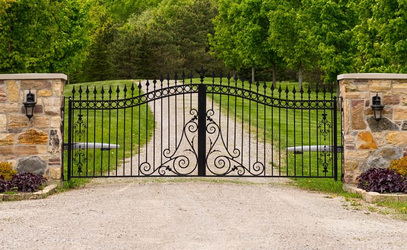 Elegant Iron Driveway Gate